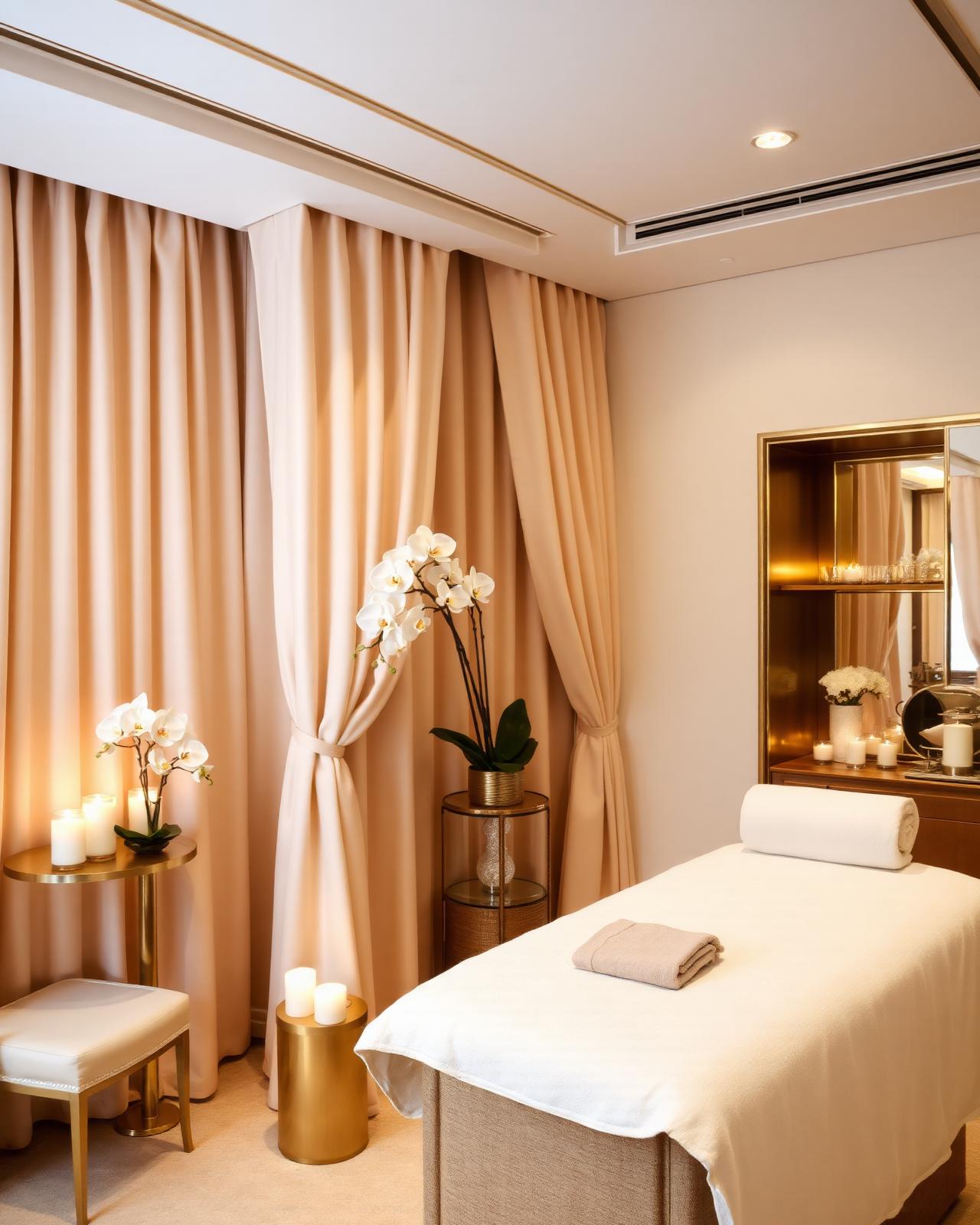 Elegant treatment room at Aura Haven Spa Gurugram